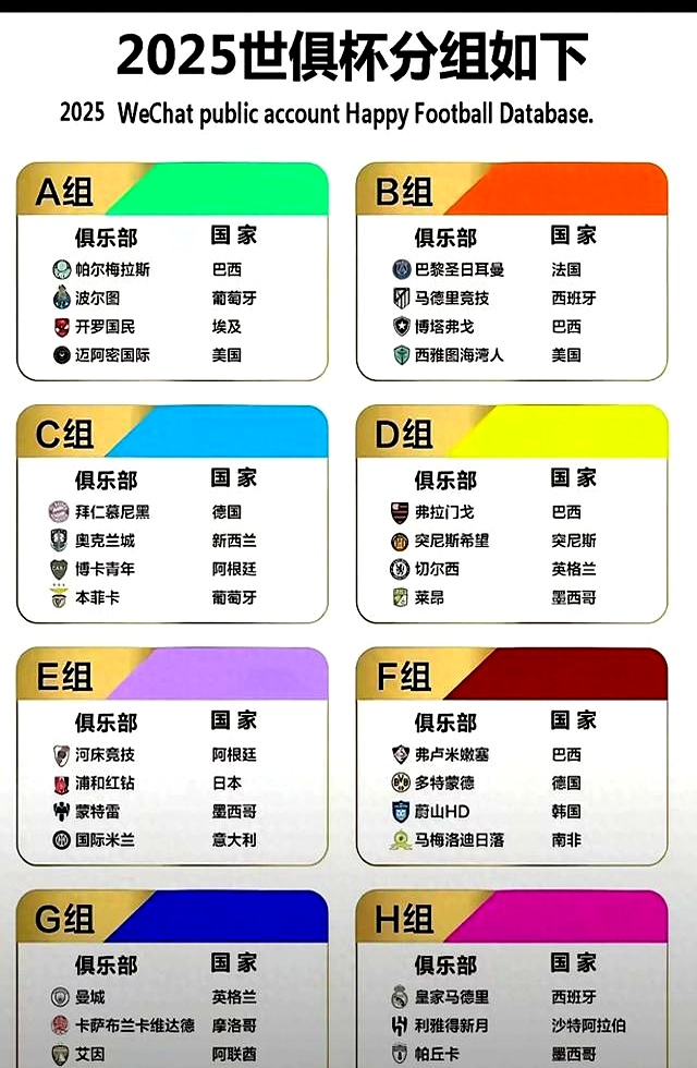 2025世俱杯各主要球队大名单一览的简单介绍